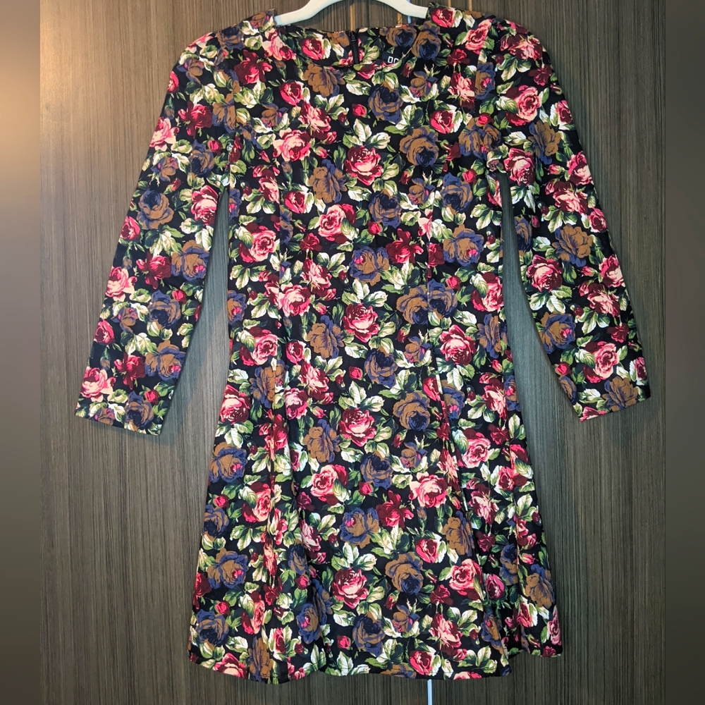Dowisi Floral Three-Quarter Sleeve Mini Dress, Medium